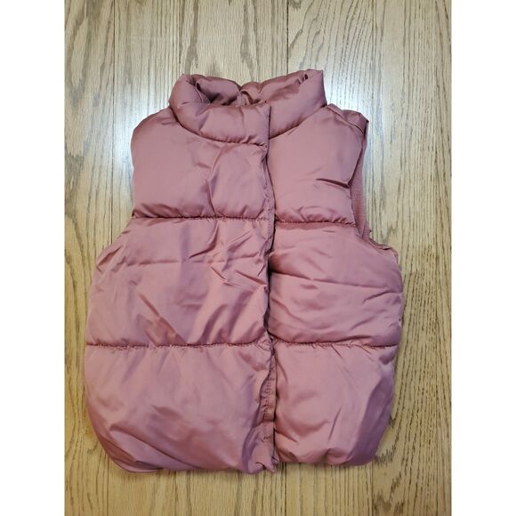 Old Navy 4T Puffer Vest Unisex Frost-Free Vest for Toddler Dusty Red Pink EUC - Picture 1 of 8